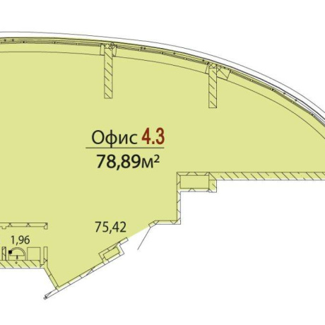 Фотография Современный офис 79 м2 в новом БЦ "Эллипс", МК Фарфоровый, Минск, - фото 2
