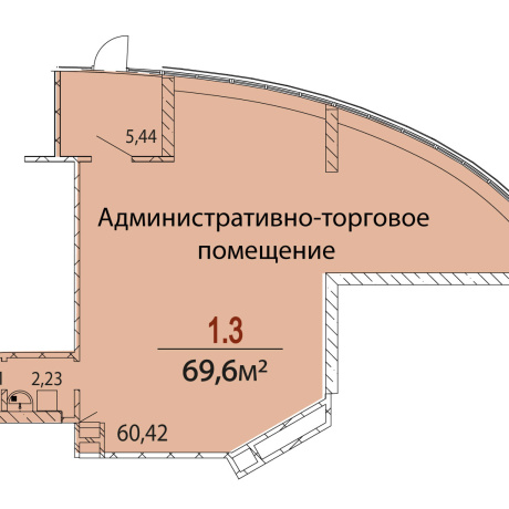 Фотография Торговое помещение 69,6м2 от Застройщика на 1 этаже строящегося БЦ ЭЛЛИПС, МК Фарфоровый, центр Минска - фото 8