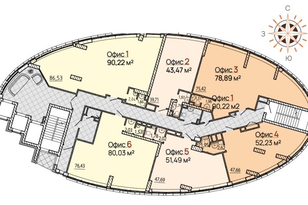 Продажа Застройщиком. Офис 90 м2 в  современном БЦ Эллипс, МК Фарфоровый - фото 4