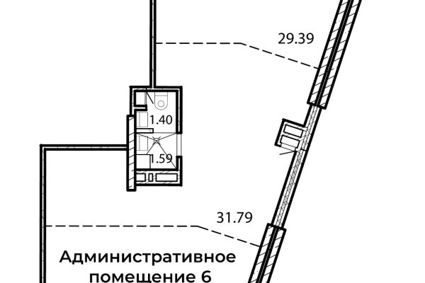 Административно-торговое  помещение 95,80м2 в доме 2Б по генплану МК Фарфоровый - фото 2