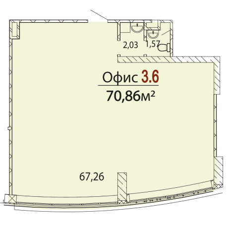 Фотография Современный офис 71 м2 в новом БЦ "Эллипс", МК Фарфоровый - фото 8
