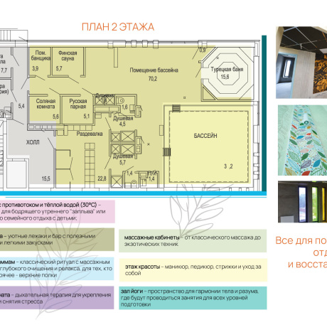 Фотография Продажа Застройщиком здания СПА в два уровня: банный комплекс, бассейн, фитнес. МК "Фарфоровый". - фото 4