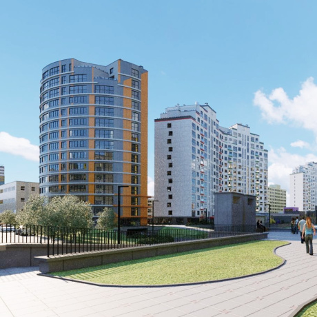 Фотография Торговое помещение 69,6м2 от Застройщика на 1 этаже строящегося БЦ ЭЛЛИПС, МК Фарфоровый, центр Минска - фото 1