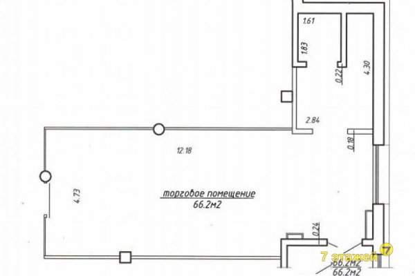 Торговое помещение Минск, Притыцкого ул., д.29 (66,2кв.) - фото 9