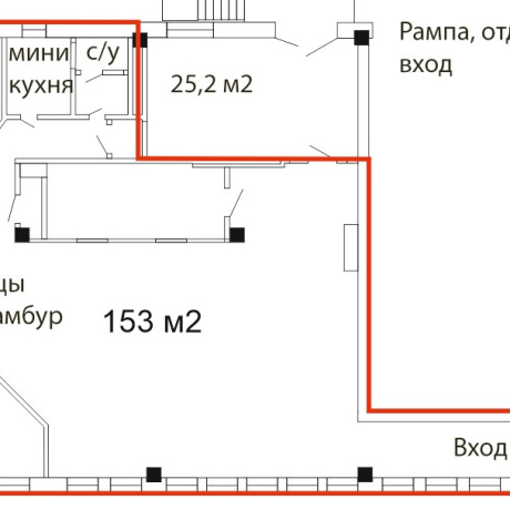 Фотография Торговое помещение 178 м&sup2;  на 1 этаже с тремя отдельными входами, рядом с метро. Отлично для шоурума или магазина. - фото 10