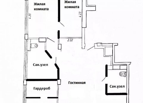3-комнатная квартира по адресу Мстиславца ул., 4 - фото 17