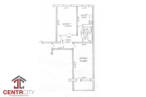 2-комнатная квартира по адресу ШУГАЕВА Н.А., 17 - фото 16