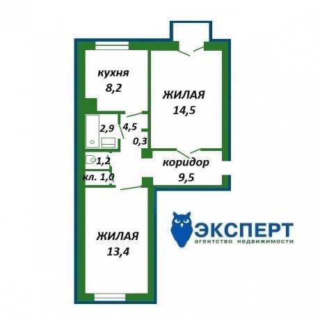 Фотография 2-комнатная квартира по адресу Киселева ул., д. 7 - 2