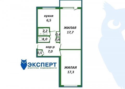 2-комнатная квартира по адресу Некрасова ул., д. 12 - фото 5