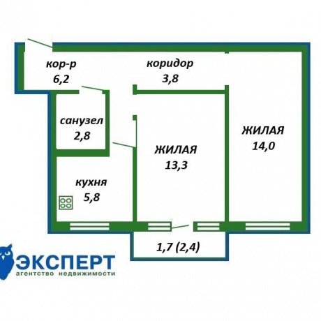 Фотография 2-комнатная квартира по адресу Калиновского ул., д. 25 - 11
