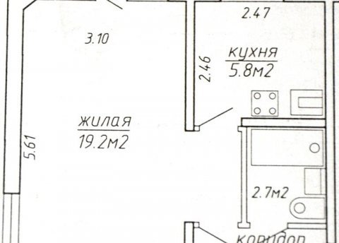 1-комнатная квартира по адресу Народная ул., д. 34 - фото 20