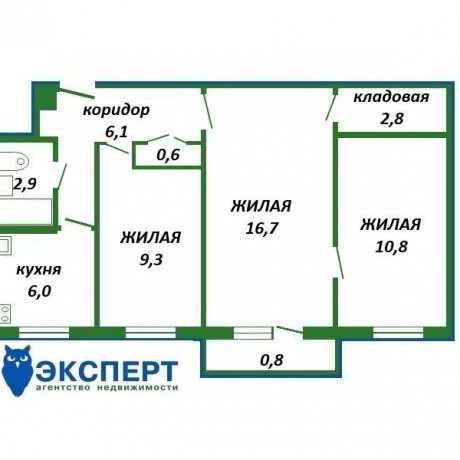 Фотография 3-комнатная квартира по адресу Богдановича ул., д. 50 - 8