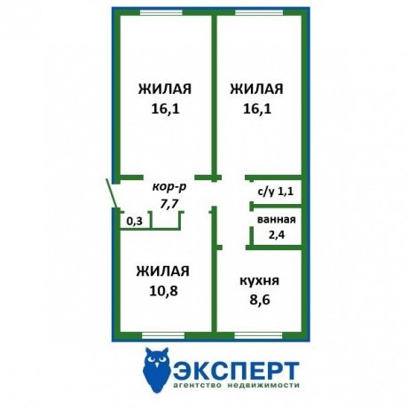 Фотография 3-комнатная квартира по адресу Кабушкина пер., д. 5 - 1