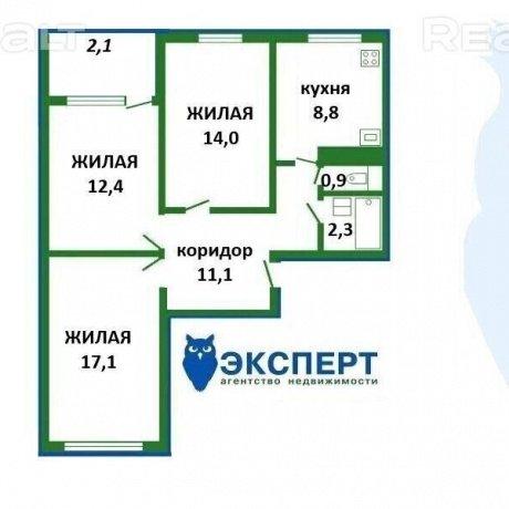 Фотография 3-комнатная квартира по адресу Корженевского ул., д. 33 к. 1 - 4