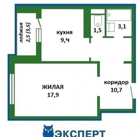 Фотография 1-комнатная квартира по адресу Одесская ул., д. 16 - 1