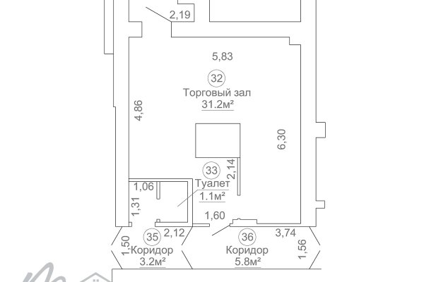 Аренда помещения 38,34м2 возле метро Уручье ул. Руссиянова, 4 - фото 7