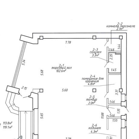 Фотография Арендатор не оплачивается услуги агентства!  Сдается помещение  по адресу г. Минск  ул Бурдейного 13, площадью 119,1м кв.м - фото 12