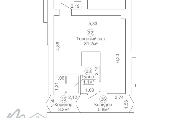 Аренда помещения 38,34м2 возле метро Уручье ул. Руссиянова, 4 - фото 7