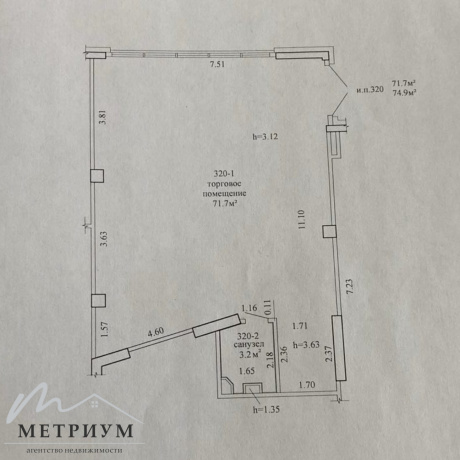 Фотография Торговое помещение по ул. Алферова 12, площадью 74,9 кв - фото 8
