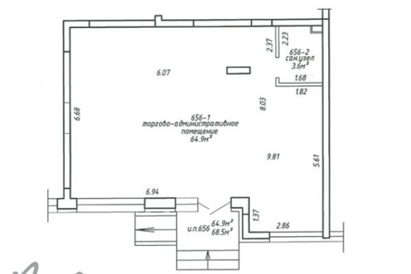 Аренда торгового помещение по адресу ул. Чюрлёниса, 24, площадью 68,5 кв.м. - фото 6