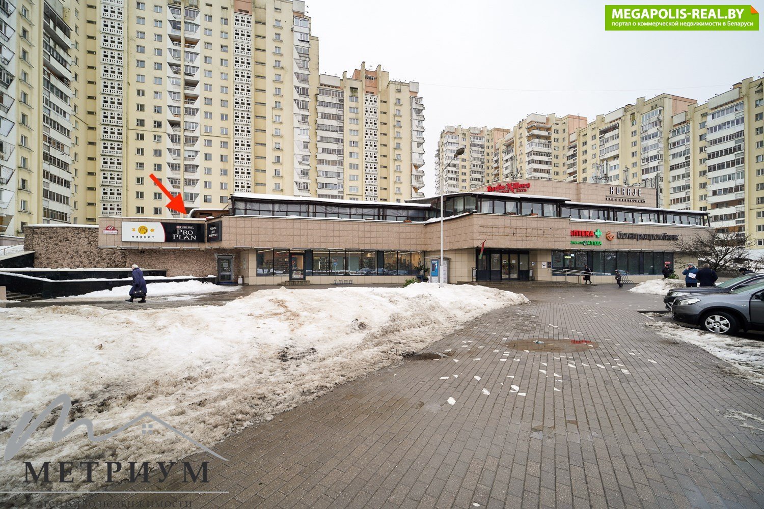 ᐅ Снять торговое помещение 103 кв.м. • по цене 15.00 EUR за метр • около  метро Фрунзенская • Победителей Просп. 49, Минск, №19247