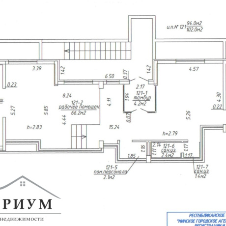 Фотография Покупатель не оплачивается услуги агентства!  Продается коммерческое помещение с арендатором по адресу г.Минск  ул. Петра Мстиславца 1,  площадью 102 - фото 12
