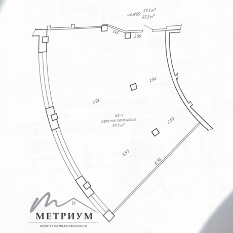 Фотография Офис в аренду в БЦ &laquo;Домашевский&raquo;, Либкнехта 66 площадью 97 кв.м - фото 7