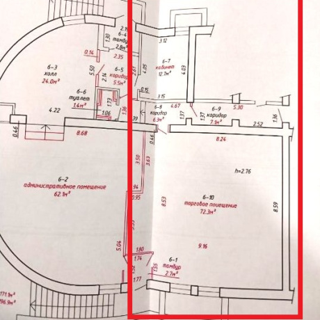 Фотография Сдается в аренду коммерческое помещение 100 кв.м. в отличной локации - ул. Сурганова, 29. - фото 10