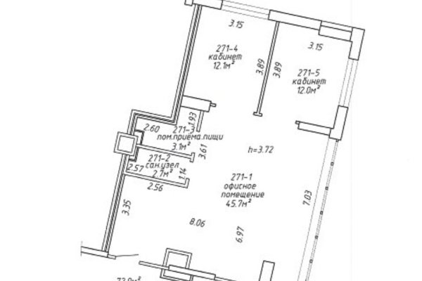 Офис 75,6м2(аренда) ул Мстиславца 13 - фото 20