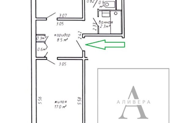 2-комнатная квартира по адресу Сергея Есенина, 6к 1 - фото 17