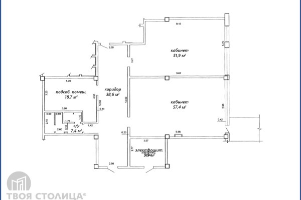 Продается офисное помещение по адресу Минск, Платонова ул., 1 Б - фото 2