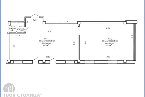 Сдается офисное помещение по адресу Минск, Дзержинского просп., 3 Б - фото 2