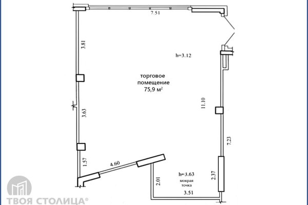 Сдается торговое помещение по адресу Минск, Жореса Алфёрова, 12 - фото 2