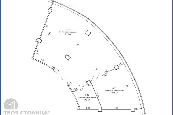 Сдается офисное помещение по адресу Минск, Дзержинского просп., 8 - фото 2