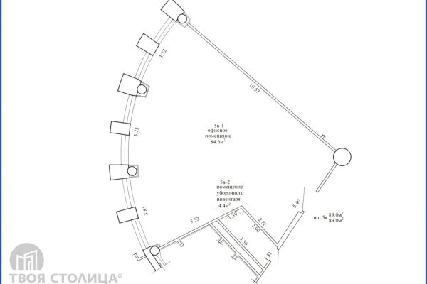 Продается офисное помещение по адресу Минск, Домбровская, 9 - фото 4