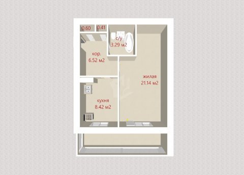1-комнатная квартира по адресу ТАНКА МАКСИМА, 4 - фото 17