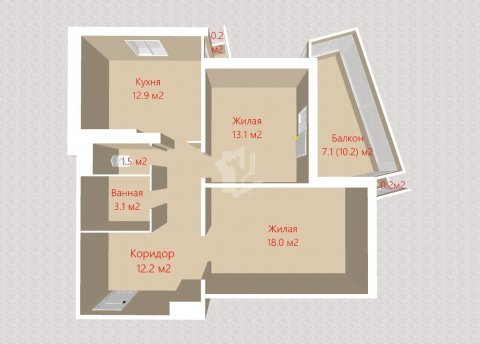 2-комнатная квартира по адресу СКОРИНЫ Ф., 39 - фото 18
