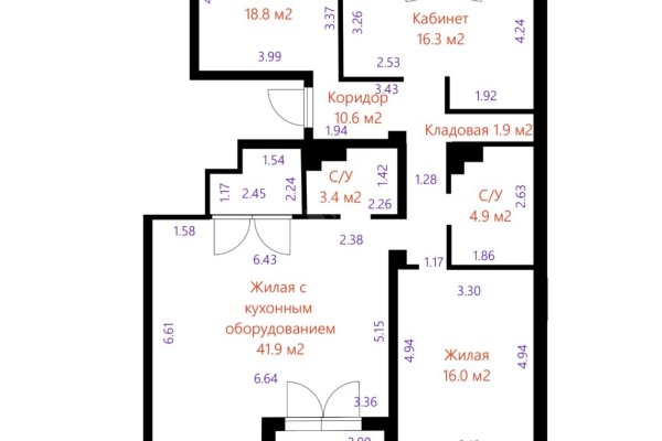4-комнатная квартира по адресу МСТИСЛАВЦА П., 6 - фото 18