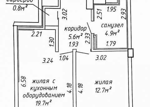 2-комнатная квартира по адресу Мстиславца ул., д. 6 - фото 20
