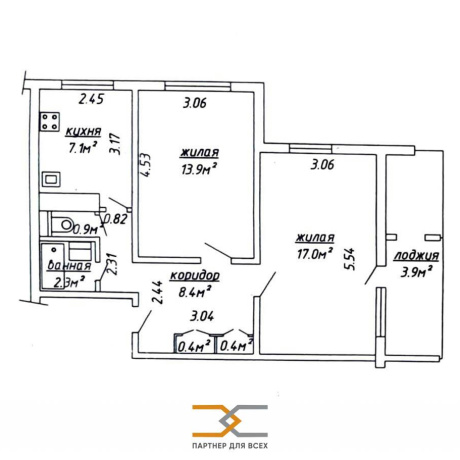 Фотография 2-комнатная квартира по адресу Ландера ул., д. 72 к. 3 - фото 3