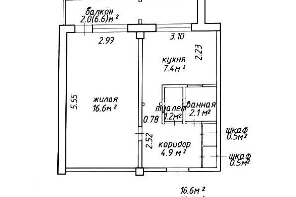 1-комнатная квартира по адресу Пушкина просп., д. 36 - фото 3