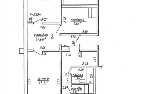 2-комнатная квартира по адресу Дроздовича ул., д. 4 - фото 1
