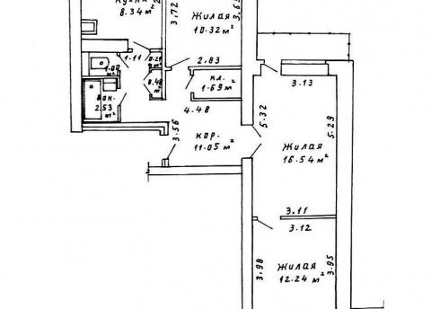 3-комнатная квартира по адресу Старовиленский тракт, д. 28 к. 1 - фото 18