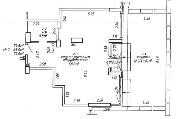 2-комнатная квартира по адресу Мстиславца ул., д. 18 - фото 7