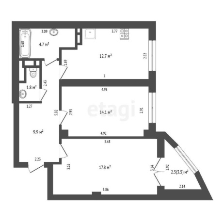 Фотография 2-комнатная квартира по адресу Скрыганова ул., д. 4 к. А - фото 4