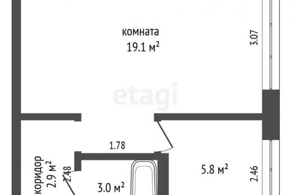 1-комнатная квартира по адресу Калиновского ул., д. 37 - фото 19