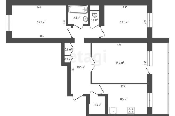 3-комнатная квартира по адресу Сторожовская ул., д. 8 - фото 2