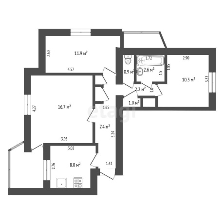 Фотография 3-комнатная квартира по адресу Линейная ул., д. 8 к. А - фото 13