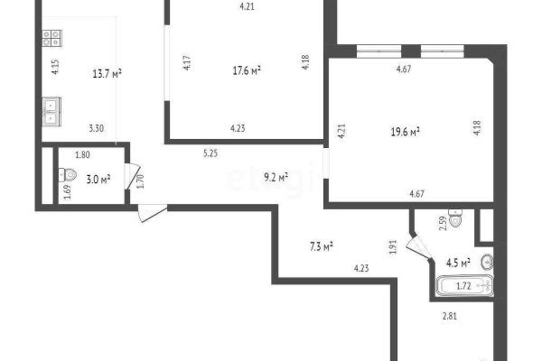3-комнатная квартира по адресу Героев 120 Дивизии ул., д. 17 - фото 2