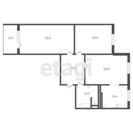 Фотография 3-комнатная квартира по адресу Есенина ул., д. 139 - фото 2